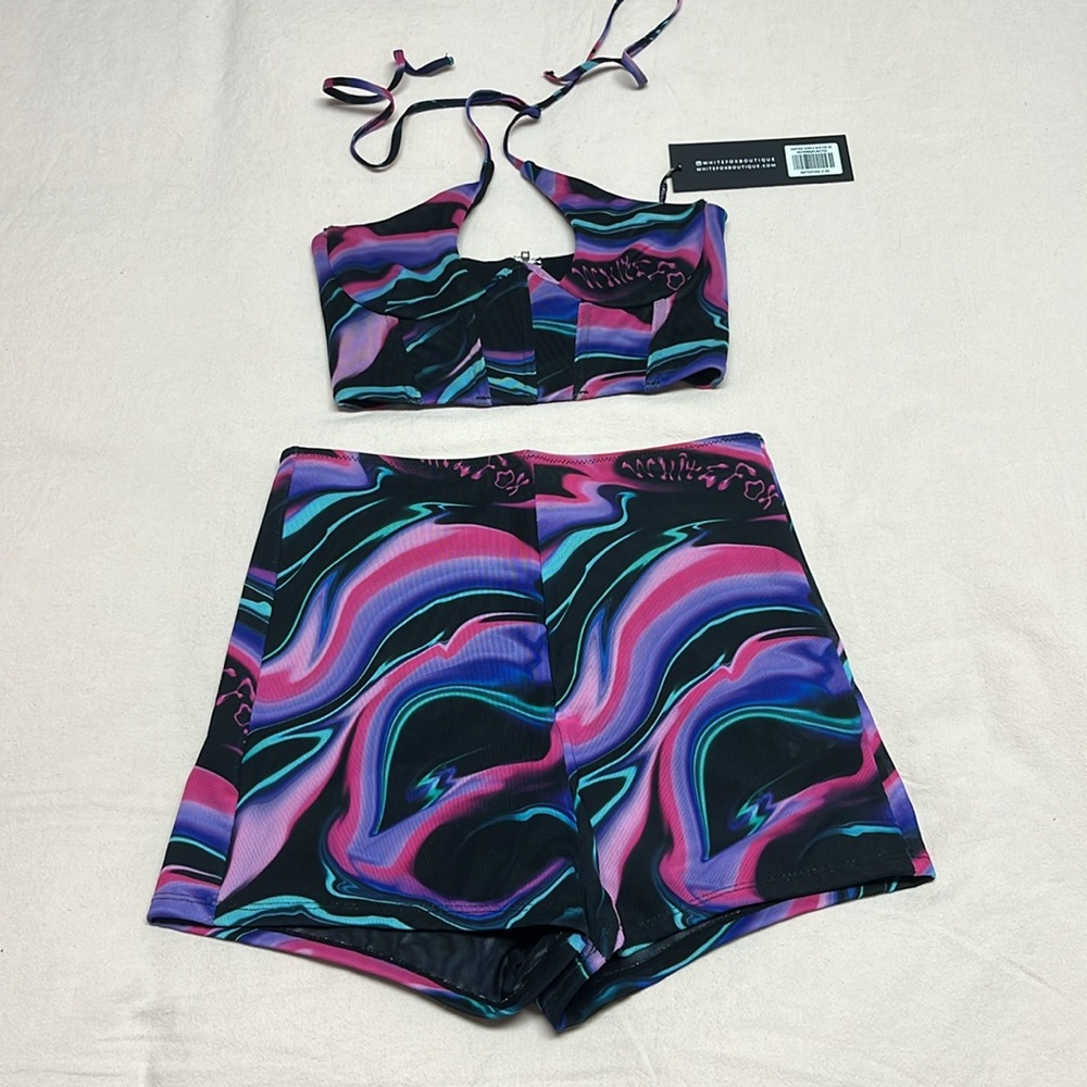 White Fox Boutique Fantasy World Bustier and Bike Short